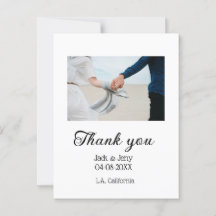Thank you modern simple wedding couple name messag