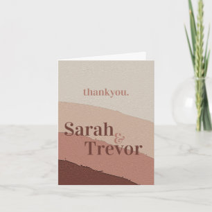 Thank You Modern Watercolor Retro Dusty Rose