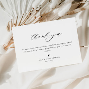 Thank you modern wedding card