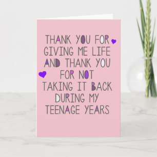 Thank You Mom Card