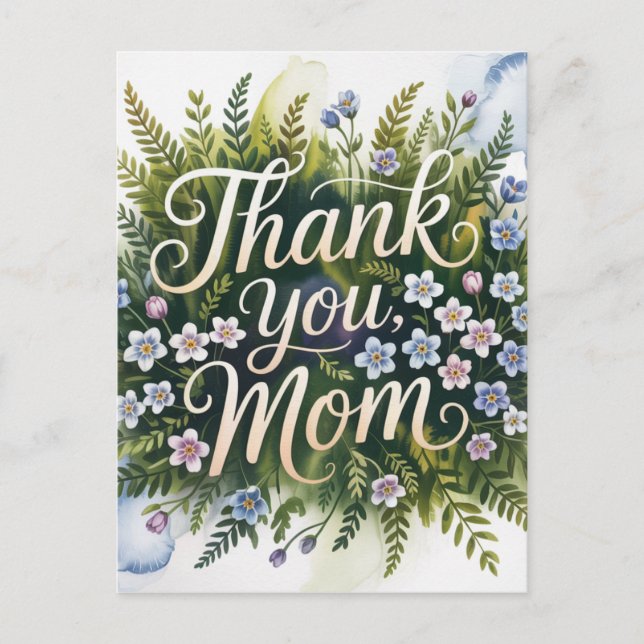 Thank You, Mom Postcard (Front)