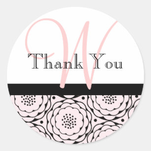 Thank You Monogram Wedding Stickers