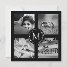 Thank You Monogrammed Wedding Photo Collage