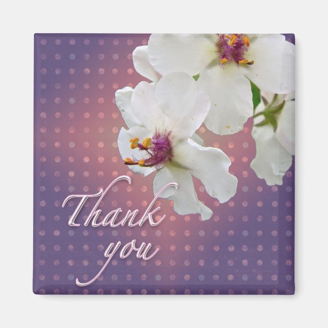 Thank You Moth Mullein Wildflower Magnet (Front)