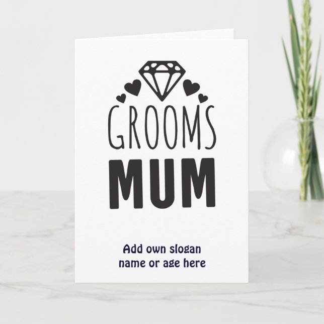 Thank You Mother of Groom Bridal Party Floral Gift Card (Front)