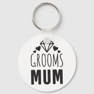 Thank You Mother of Groom Bridal Party Floral Gift Key Ring
