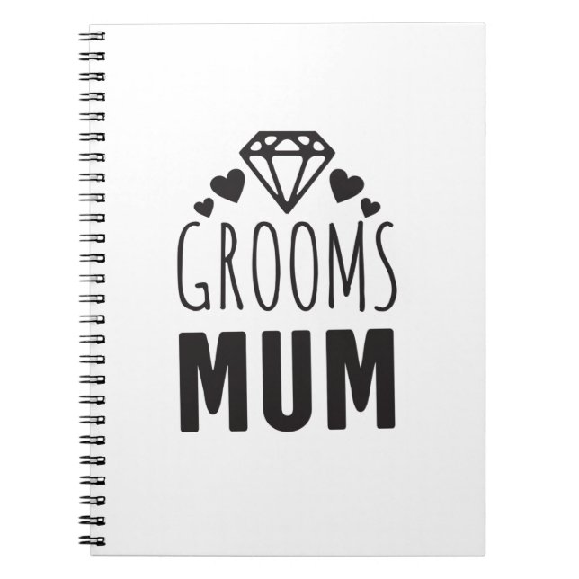 Thank You Mother of Groom Bridal Party Floral Gift Notebook (Front)
