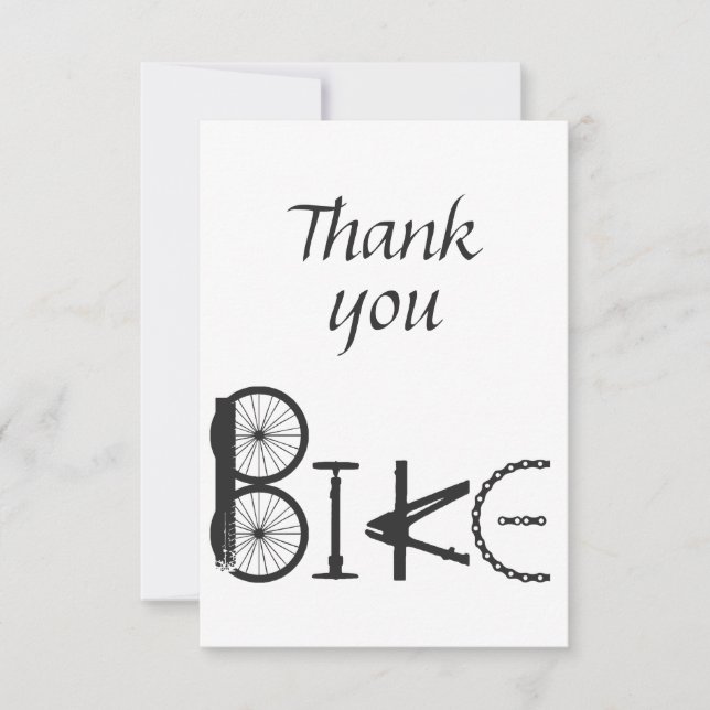 Thank You Motivational Biking Words Bike Parts (Front)