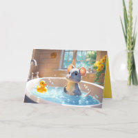 Thank You Mouse In Bubble Bath