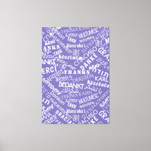 Thank You ! - Multi Language - International World Canvas Print