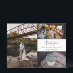 Thank You Multi Photo Collage Wedding<br><div class="desc">Thank you design wedding thank you cards featuring four of your favourite wedding photos. Show your family and friends your appreciation for being a part of your wedding celebration with one of these beautiful keepsake cards. Customise with your short message and names. Contact me through the button below if you...</div>