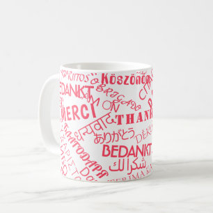 Thank You Multilingual Text Coffee Mug Your Gift