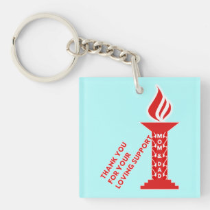 Thank You, Mum and Dad, for Your Loving Support Key Ring