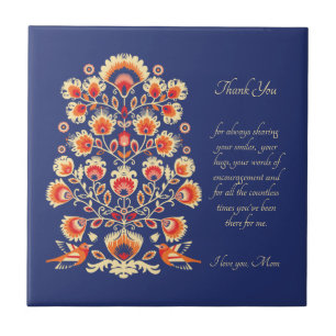 Thank you Mum customisable Folklore Tile