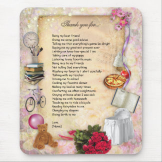 Thank you Mum (customisable) Mouse Mat