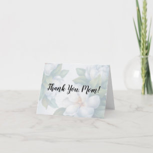 Thank You Mum Faded White Dogwood Blossoms Holiday Card