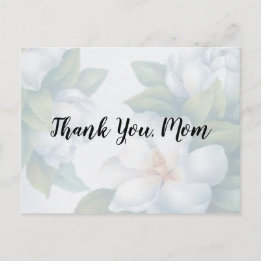 Thank You Mum Faded White Dogwood Blossoms Postcard