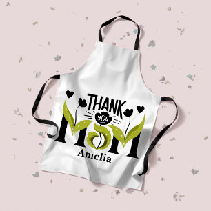Thank You Mum Floral Personalised Apron