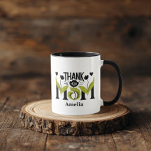 Thank You Mum Floral Personalised Mug