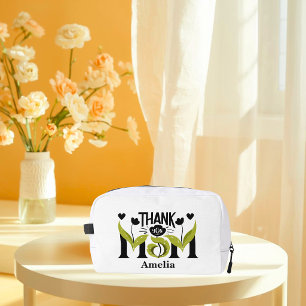 Thank You Mum Floral Personalised Toiletry Bag