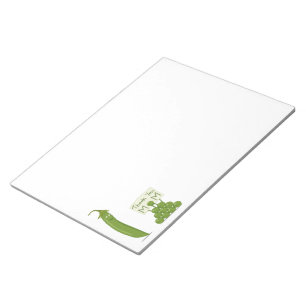 Thank You Mum Greeting with Peapod and Peas Notepad