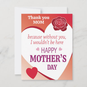Thank You Mum Holiday Card