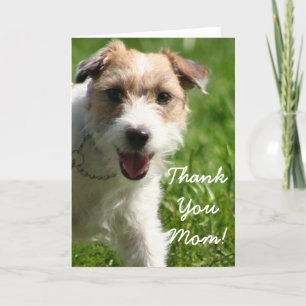 Thank You Mum Jack Russell  Terrier Greeting Card