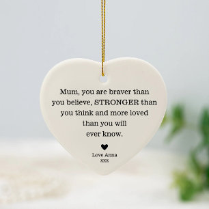 Thank You Mum Mother's Day Mum's Birthday Mummy Ceramic Tree Decoration