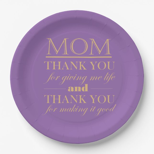 Thank You Mum, Mother's Day Plate (Front)