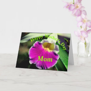 Thank You Mum Orchid Flower Mother's Day  Card