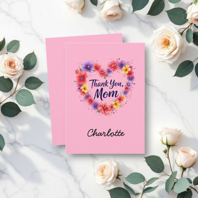Thank You Mum | Personalised Floral Mother's Day Card (Creator Uploaded)