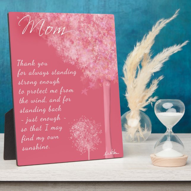 Thank You Mum Trees Plaque (Side)