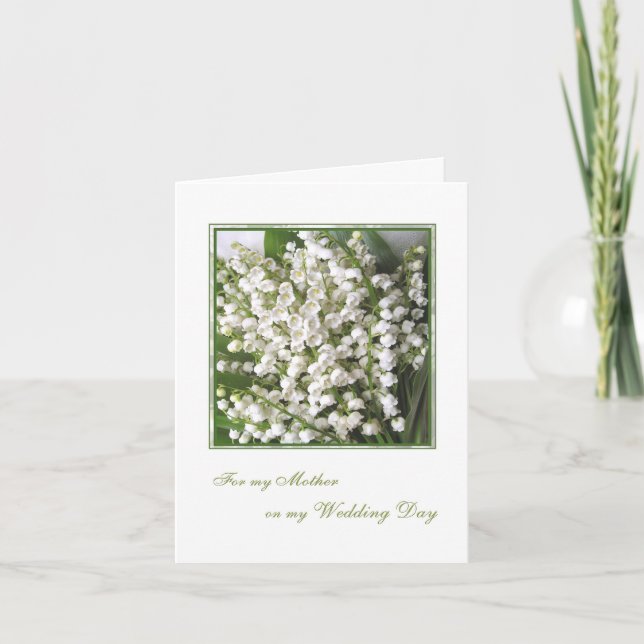 Thank you Mum, Wedding. White Lily of the valley. (Front)