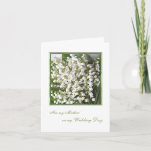 Thank you Mum, Wedding. White Lily of the valley. Card