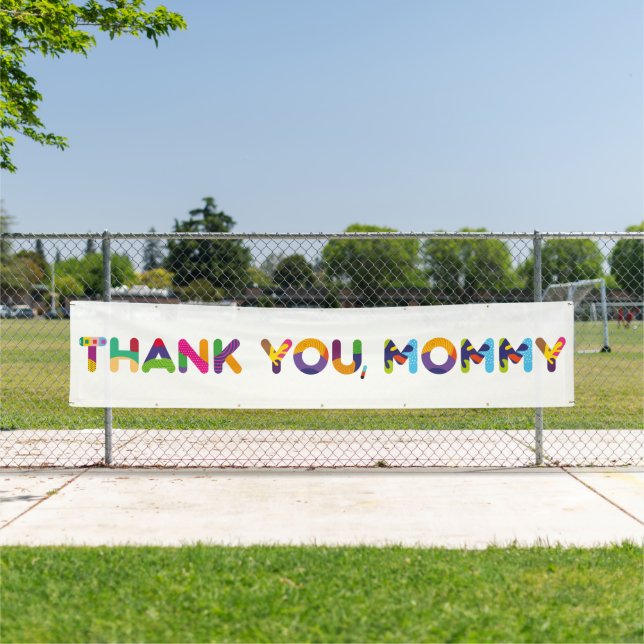Thank You, Mummy Colourful Banner (Insitu)