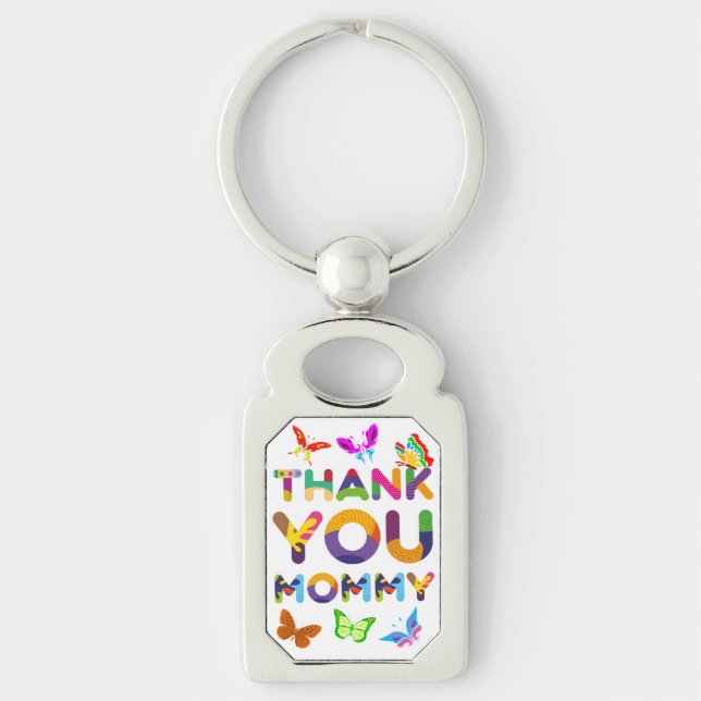 Thank You Mummy Colourful Key Ring (Front)