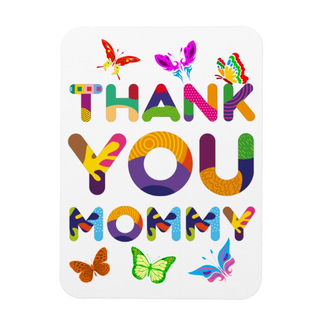 Thank You Mummy Colourful Magnet (Vertical)