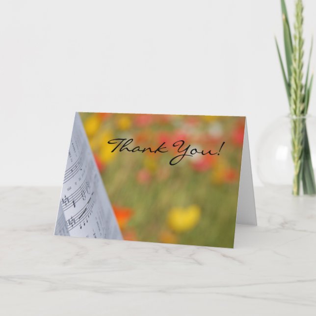 Thank You Music Card (Front)