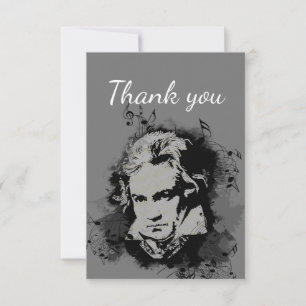 Thank You Music Musician Beethoven Piano Card