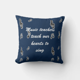 Thank You Music Teacher Appreciation Class Gift Cushion