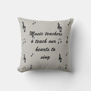 Thank You Music Teacher Appreciation Class Gift Cushion
