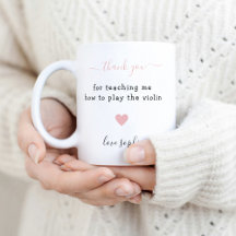 Thank You Music Teacher Appreciation Simple Heart