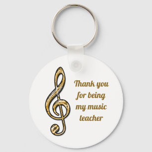 Thank You Music Teacher Clef Symbol Appreciation Key Ring
