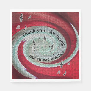 Thank You Music Teacher End Year Meal Retirement Napkin