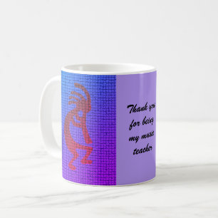 Thank You Music Teacher Kokopelli with Flute Coffee Mug