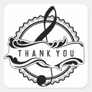 Thank You Musical Note Sticker