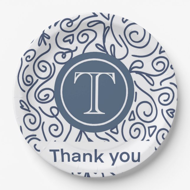 Thank You Napkin Paper Plate (Front)