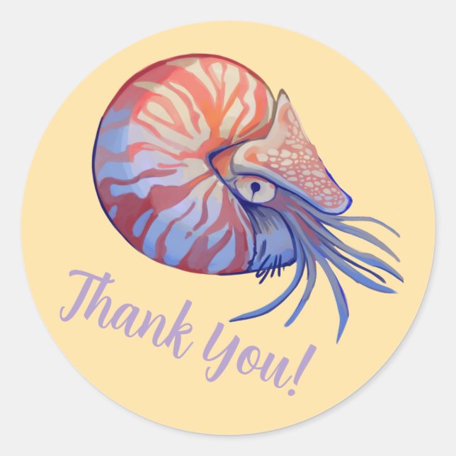Thank you, Nautilus. Classic Round Sticker (Front)