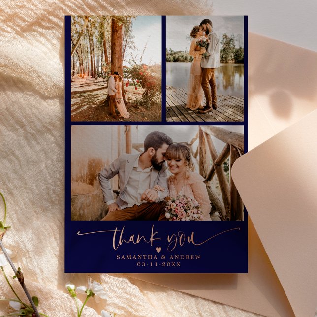 Thank you navy script heart 6 photos wedding (Creator Uploaded)