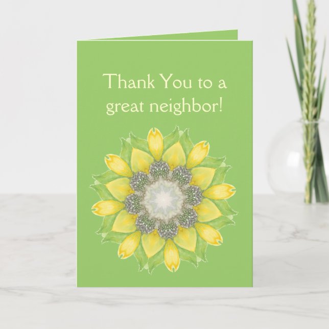 Thank You Neighbour,Custom Flower Garden Floral (Front)